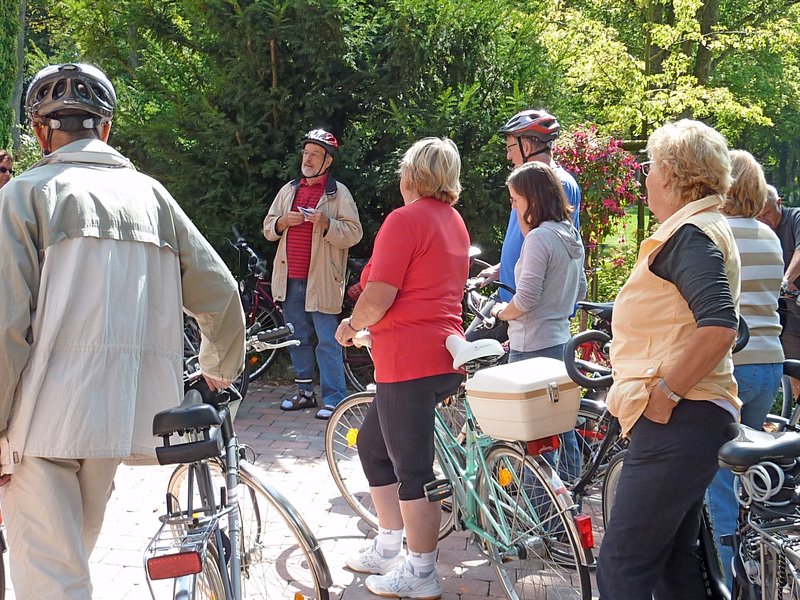 Auch mit dem Fahrrad sind unsere Stadtführer aktiv.