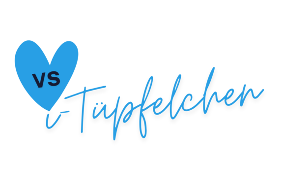 Eine Grafik mit dem Text "Das i-Tüpfelchen für ihr Recruiting". Der i-Punkt wird mit einem Herz, in dem "VS" steht, gezeigt.