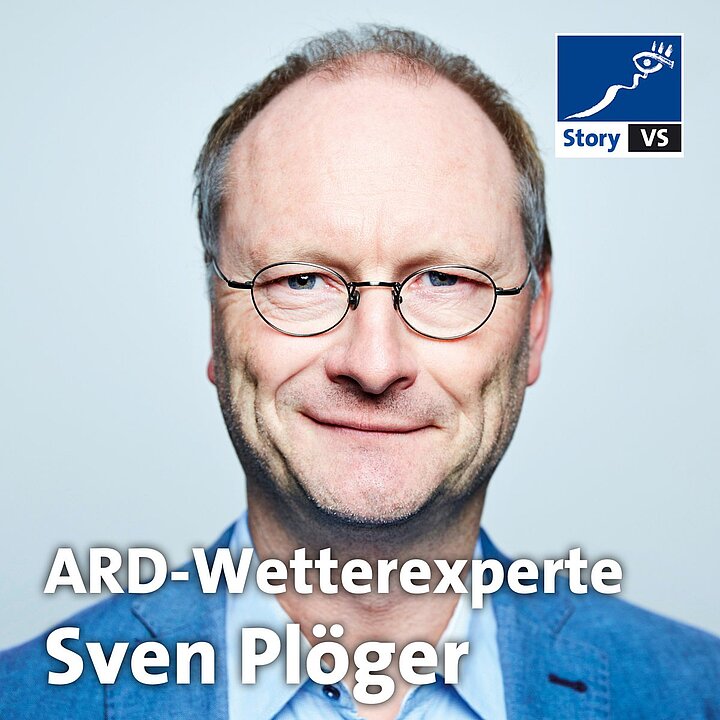 Mann mit Brille und blauem Hemd, ARD-Wetterexperte Sven Plöger (KI generiert)